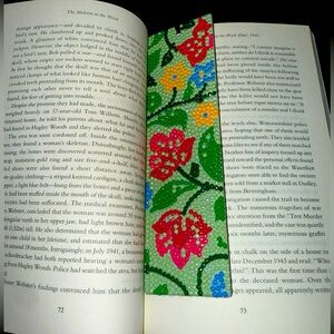 Handmade Floral Beaded Bookmark